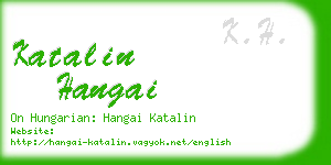 katalin hangai business card